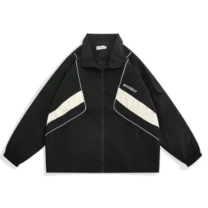 Zip-Up Turn Down Collar Jacket