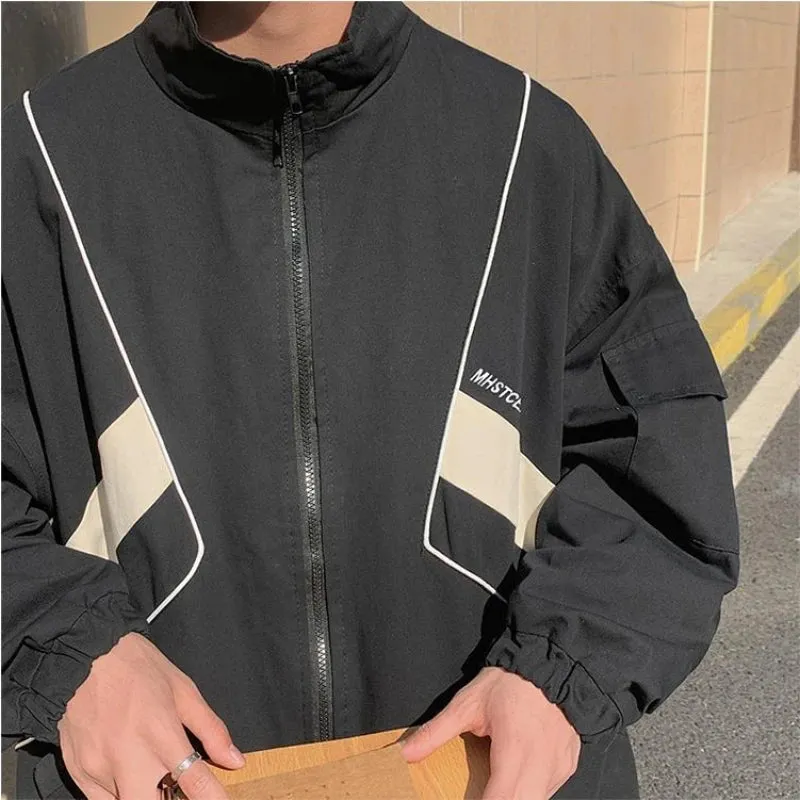 Zip-Up Turn Down Collar Jacket