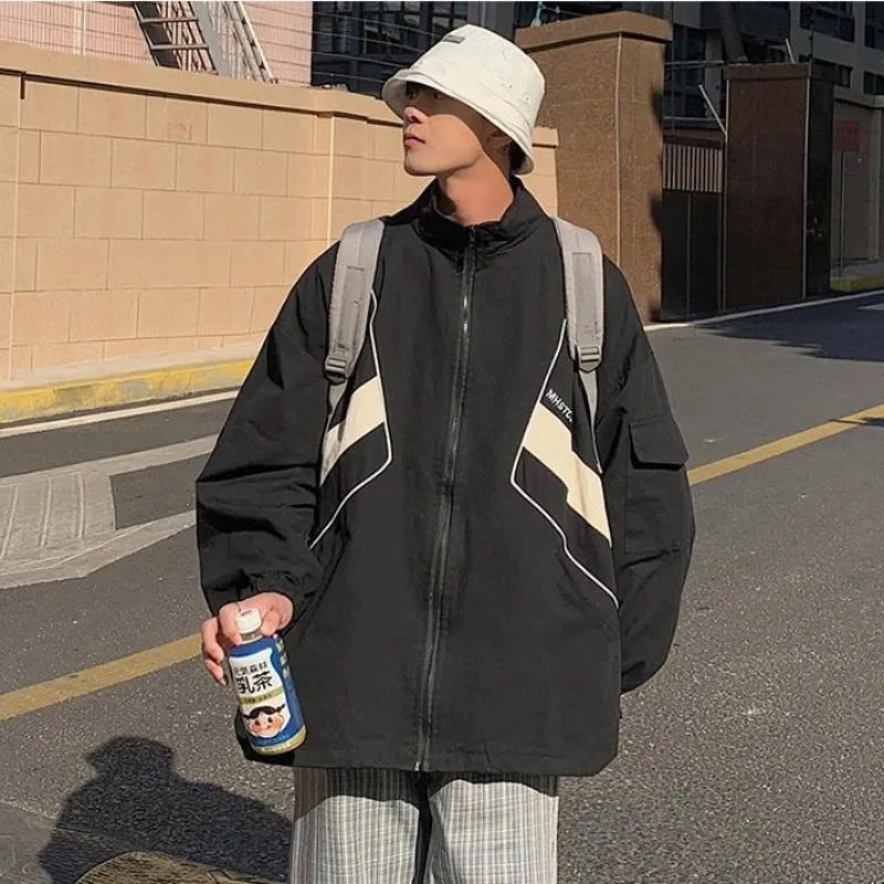 Zip-Up Turn Down Collar Jacket