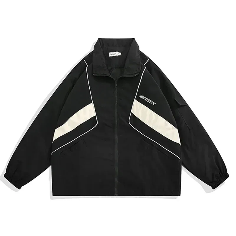 Zip-Up Turn Down Collar Jacket